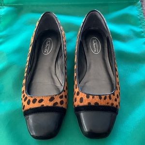 Talbots animal print ballet flats